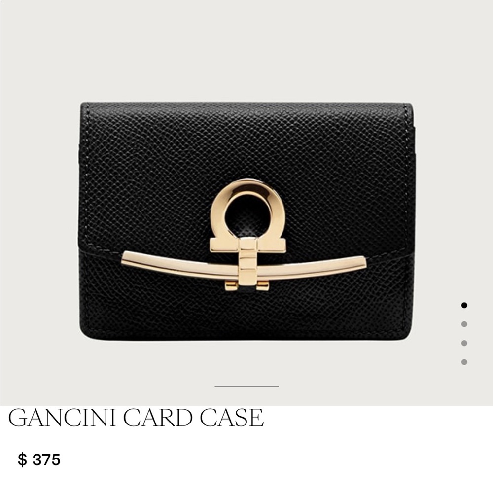 Black Salvatore Ferragamo card case